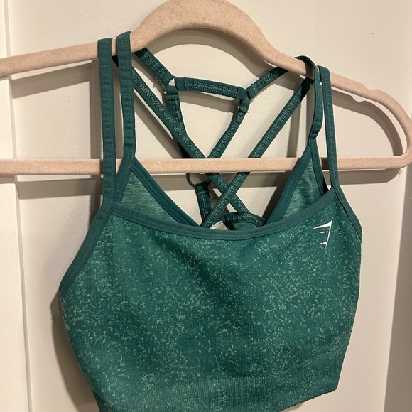 Gymshark adapt fleck mineral| alpine green sports bra in small - Picture 3 of 4
